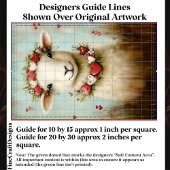 Papier Mousseline Lambe de printemps doux Couronne de coeur florale