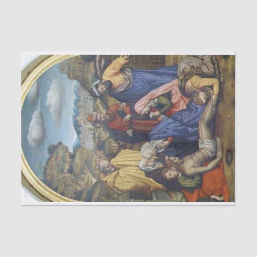 Papier Mousseline Lamentation avec les saints par Plautilla Nelli (Recto)