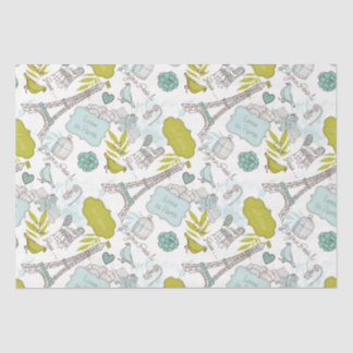 Papier Mousseline L'amour à Paris Motif