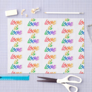 Papier Mousseline L'amour est l'amour LGBT