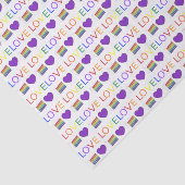 Papier Mousseline L'amour est l'amour Rainbow Mariage Cake Purple He (Détail)