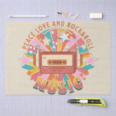Papier Mousseline L'amour pour la paix et le rock & roll (Artisanat)
