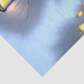 Papier Mousseline Lampes De Rue Fluant En Hiver Pays Des Merveilles (Détail)