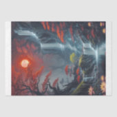 Papier Mousseline Landscape with Waterfall Decoupage (Recto)