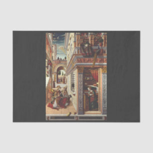 Papier Mousseline L'Annonciation Carlo Crivelli Art de la Renaissanc