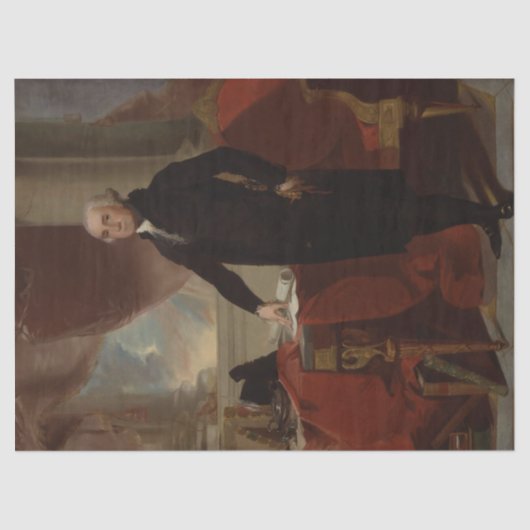 Papier Mousseline Lansdowne Portrait : Le président américain George (Recto)