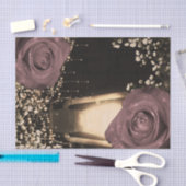 Papier Mousseline Lanterne de lueur rustique Dusty rose Roses (Artisanat)