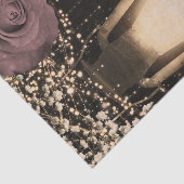 Papier Mousseline Lanterne Rustique Glow Dusty Pink Roses Mauves (Détail)