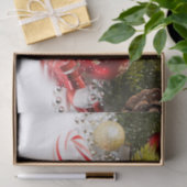 Papier Mousseline Lanternes Et Perle De La Branche De Pins De Noël (Cadeau)