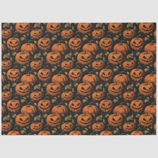 Papier Mousseline Lanternes Jack O vintage (Recto)