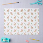 Papier Mousseline Lapin à l'aquarelle et motif de Pâques avec verdur (Artisanat)