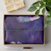 Papier Mousseline Lapin Abstrait Lapin Bleu Violet Floral Découpage (Cadeau)