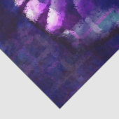 Papier Mousseline Lapin Abstrait Lapin Bleu Violet Floral Découpage (Détail)