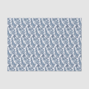 Papier Mousseline Lapin Blanc Bleu Whimsical Lapin Floral Pâques