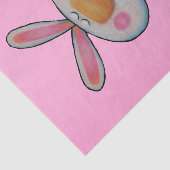 Papier Mousseline Lapin Blanc Caricature Laissant Les Pouces Vers Le (Détail)