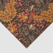 Papier Mousseline Lapin d'automne sur brun (Détail)