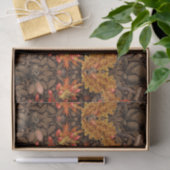 Papier Mousseline Lapin d'automne sur brun (Cadeau)