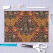 Papier Mousseline Lapin d'automne sur brun (Artisanat)