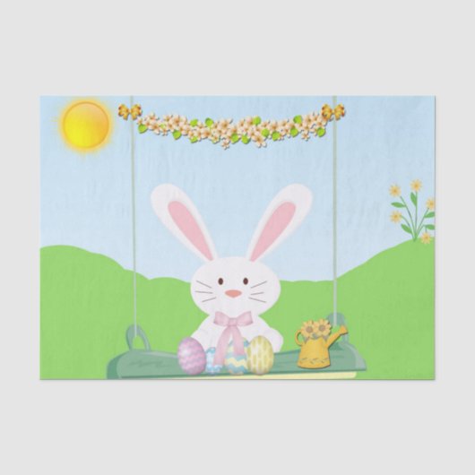 Papier Mousseline Lapin de Pâques (Recto)