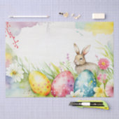 Papier Mousseline Lapin de Pâques avec trois oeufs de Pâques (Artisanat)