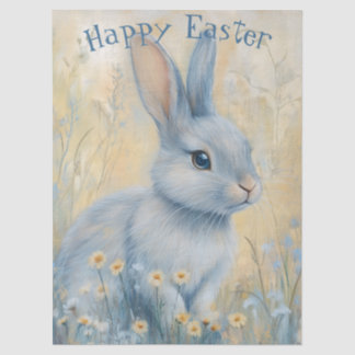 Papier Mousseline Lapin de Pâques de printemps