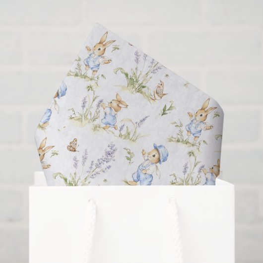 Papier Mousseline Lapin de Pâques Lapin Vintage Découpage (Sac cadeau)