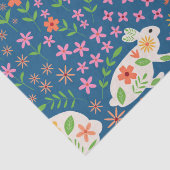 Papier Mousseline Lapin de Pâques lapins avec fleurs Whimsical (Détail)