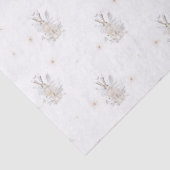 Papier Mousseline Lapin d'hiver avec fleurs d'hiver (Détail)