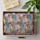 Papier Mousseline Lapin élégant buvant du thé Joyeuses Pâques (Cadeau)
