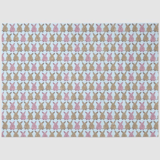 Papier Mousseline Lapin joyeux (Recto)