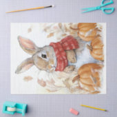 Papier Mousseline Lapin Lapin Automne Citrouille Illustration (Artisanat)