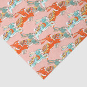 Papier Mousseline Lapin Rose Blush Lapin Colorful Motif folk (Détail)