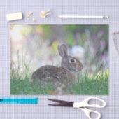 Papier Mousseline Lapin sauvage dans l'herbe (Artisanat)