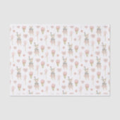 Papier Mousseline lapins, crème glacée whimsy - design boho (Recto)