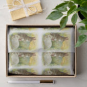 Papier Mousseline Lapins de Pâques au lever de soleil (Cadeau)