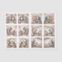 Lapins de Pâques pastel pour coquilles Découpage