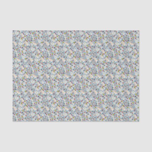 Papier Mousseline Lapins en bleu (Recto)