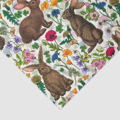 Papier Mousseline Lapins et fleur sauvage (Détail)