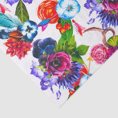 Papier Mousseline L'aquarelle de Bohème fleurit le feuille (Détail)