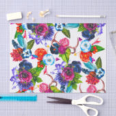 Papier Mousseline L'aquarelle de Bohème fleurit le feuille (Artisanat)