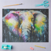 Papier Mousseline L'Aquarelle Eléphante (Artisanat)