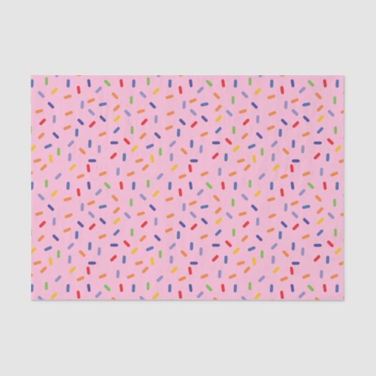 Papier Mousseline L'Arc-en-ciel arrose pâle Confetti coloré (Recto)