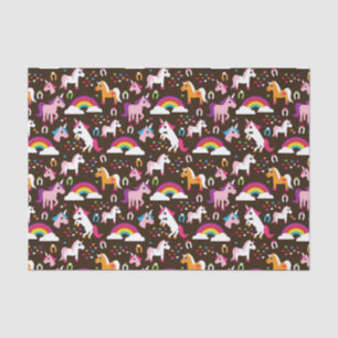 Papier Mousseline l'arc-en-ciel de licorne badine le cheval