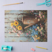 Papier Mousseline L'arrosage rustique peut Fleur sauvage peindre Déc (Artisanat)