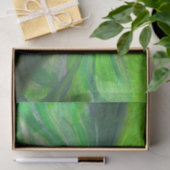 Papier Mousseline L'art abstrait macule le feuille vert (Cadeau)