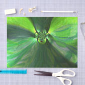 Papier Mousseline L'art abstrait macule le feuille vert (Artisanat)