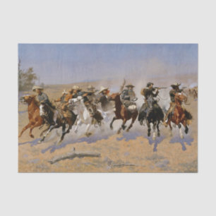 Papier Mousseline L'art occidental de Frederic Remington “Ruée vers