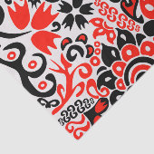 Papier Mousseline L'art populaire ukrainien motif floral abstact  (Détail)