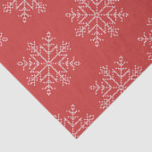 Papier Mousseline L'art saisonnier des flocons de neige de Noël roug (Détail)