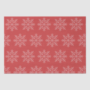 Papier Mousseline L'art saisonnier des flocons de neige de Noël roug